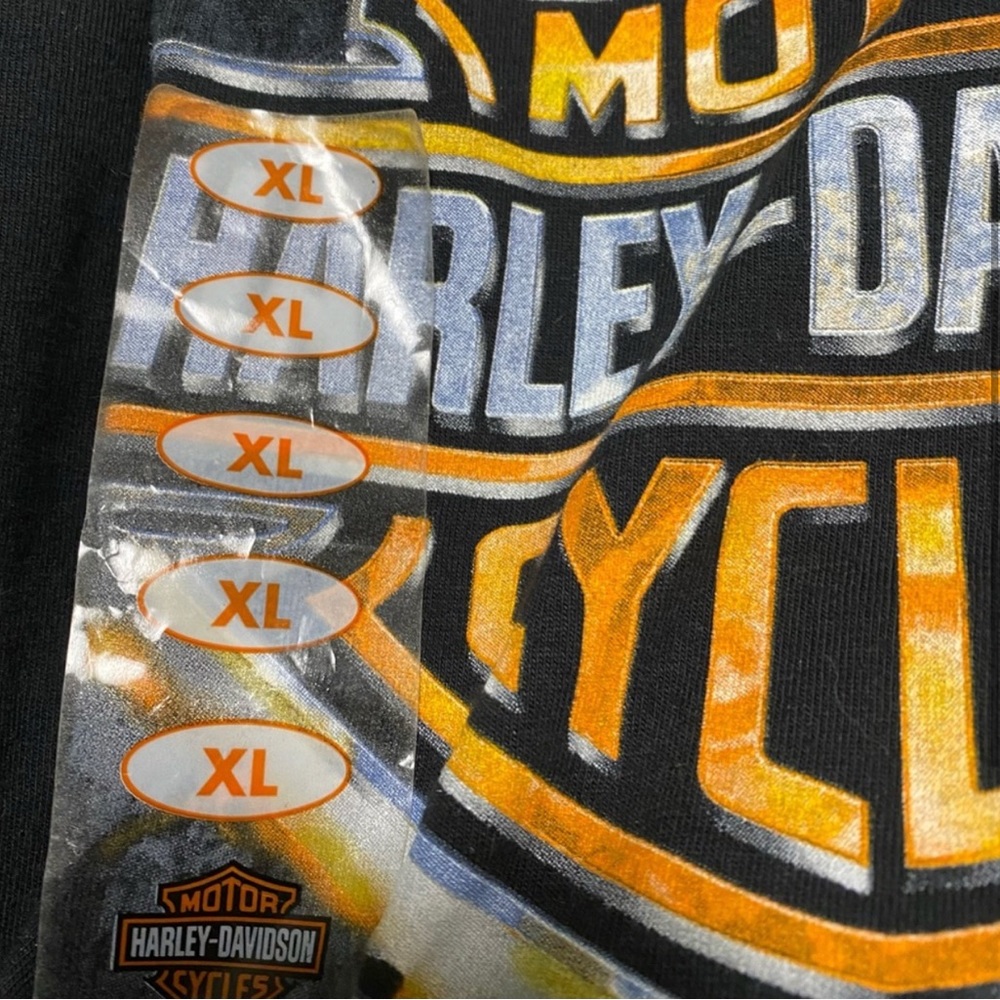 Harley Davidson graphic men’s t shirt new with sticker size XL - Picture 4 of 5